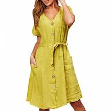 Donne une seconde vie à tes vêtements préférés et gagne de l'argent en vendant les articles dont tu n'as plus besoin. Yellow Linen Dress Brandalley
