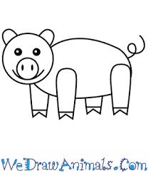 How To Draw A Simple Pig For Kids