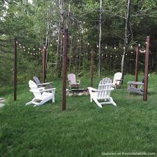 Remodelaholic Easy Diy Outdoor Lighting Around A Fire Pit Diy Outdoor Lighting Backyard Fire Backyard Decor