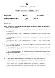 Test D Ingresso Di Italiano 2012 2013 Liceo Classico C Cavour
