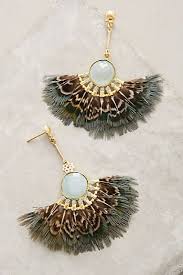 Izel Ventilador Gotas Drop Earrings Feather Earrings Earrings