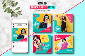 An instagram banner (instagram grid photos) is an unusual trend that allows users segmenting a single picture into several parts and posting these pieces in proper succession on their instagram. Instagram Promotional Banner Template Grafik Von Sistecbd Creative Fabrica