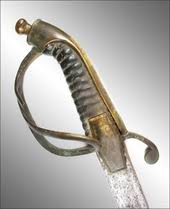 This 18th century cut and thrust sword has a blade of en45 high carbon steel and a hilt of cast brass. Cornet Saber Sea Officer Model Of 1858