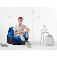 Two Tone Blue Smartmax Spandex Bean Bag Chair Warp Bean Bag Chair Bean Bag Chair