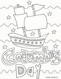 On the second monday in october. Columbus Day Coloring Pages Doodle Art Alley