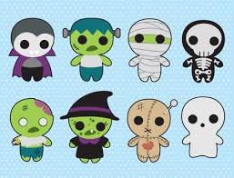 Premium Vector Clipart Kawaii Spooky Halloween Halloween Monsters Clipart High Quality Vectors Instant Download Kawaii Clipart Halloween Tekeningen Kawaii Leuke Halloween