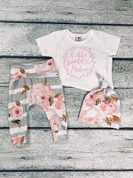 Baby Girl Coming Home Outfit Newborn Girl Take Home Etsy Girls Coming Home Outfit Baby Girl Pants Newborn Girl