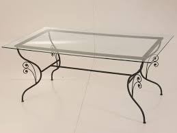 Mid century modern gold painted glass top round wrought iron coffee table 3756 shipping not included please ask for shipping quote. Table Made Of Wrought Iron Glass Top For Outdoor Use Idfdesign