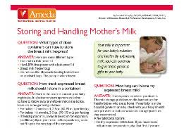 Breast Milk Storage And Handling Insured Ameda Direct