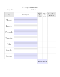 Printable Weekly Time Card Template Time Sheet Printable