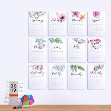 Printable Calendar 2019 Floral Calendar Printable Planner 2019 Pdf A4 Usletter A5 Calendar Printable Wall Calendar Flower Instant Download Printable Wall Calendar 2017 Floral Calendar Calendar Printables