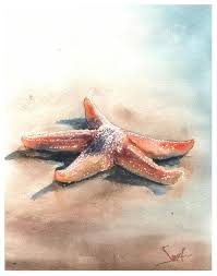 Life Is Just Better With Animals Around Light Up Your Home And Spirit With This Original Watercolor Starfi Starfish Painting Watercolor Paintings Starfish Art