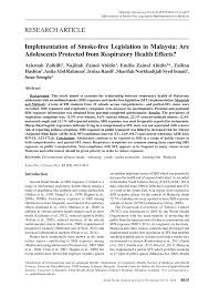 The ban is reinforcing malaysia's commitment as a member of state to the framework convention on tobacco control. Pdf Implementation Of Smoke Free Legislation In Malaysia Are Adolescents Protected From Respiratory Health Effects