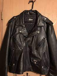 Guess Brand Mens Unisex Style Heavy Duty Genuine Leather Motorcycle Jacket Fashion Clothing Shoes Access Unisex Fashion Jackets Leather Motorcycle Jacket