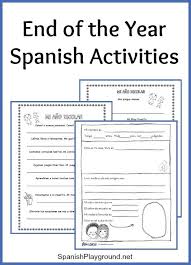 End Of The Year Spanish Activities Spanish Playground Spanish Activities Spanish Classroom Activities Learning Spanish