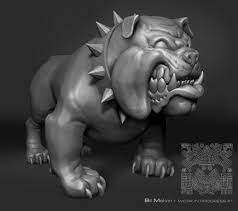 Zbrush Bulldog Bill Melvin Bulldog Print Bulldog Polymer Clay Figures