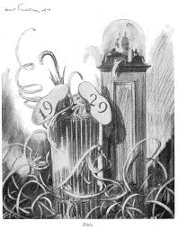 Black silhouette bull and bear financial icons. The Great Depression In Cartoons Part 1 The Stock Market Crash Ruination Despair Archelaus Cards