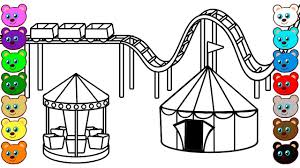 Coloring pages ~ excelent theme park coloring pages picture. Amusement Park Coloring Pages For Children Youtube