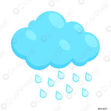 ⚡ no es necesario dibujar nubes ni sol. Nube Con Gotas De Lluvia Icono Estilo De Dibujos Animados Vector De Stock Crushpixel