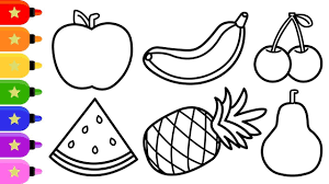 Each natural product has its own shading, shape and observation process. Fruits Drawing And Colouring For Kids How To Draw Fruits Easy Step By Step Youtube