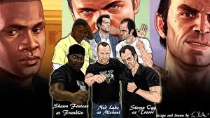 GTA V Three guys real and virtual wallpaper by TinaPanther