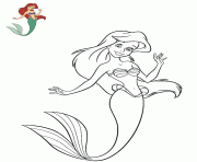 Tous les héros vous propose d'imprimer 5 nouveaux coloriages disney princesses : Coloriage Ariel La Petite Sirene Dessin Ariel La Petite Sirene Sur Coloriage Info