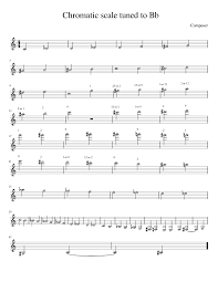 Chromatic Scale Bb Sheet Music For Trumpet Download Free In