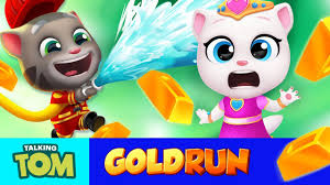 Fireman Tom vs. Princess Angela 🌴🏙️🌋 ALL Worlds in Talking Tom Gold Run  (Gameplay)