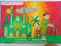 Ada yang modern terdapat juga yang klasik, tidak ada kewajiban dengan desain tertentu. Contoh Gambar Hasil Mewarnai Masjid Kataucap
