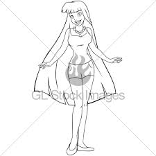 Tank top coloring page to color, print or download. Teenage Girl In Tanktop And Shorts Coloring Page Gl Stock Images