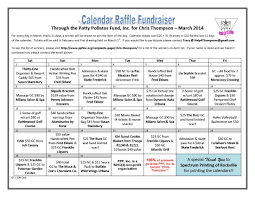 Chris Thompson Calendar Raffle Patty Pollatos Fund Fundraising Calendar Fundraising Calendar