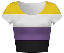 People whose gender identity does not fit within the traditional male/female binary. Pride Non Binary Flag Crop Top Cybershop Australia