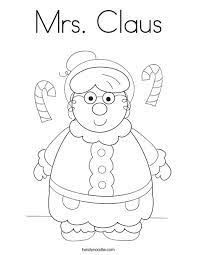 Behind him is his sack with many presents. Mrs Claus Coloring Page Twisty Noodle