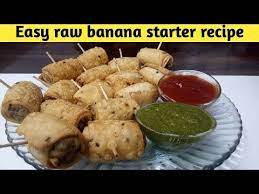 Easy Quick Starter Recipe Jain Raw Banana Roll Starter Recipe Raw Banana Starter Recipe Youtube In 2021 Raw Banana Starters Recipes Recipes