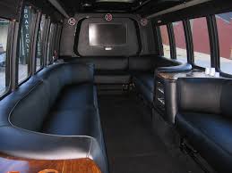 Custom Limousine Bus Interiors Homestyle Custom Upholstery And Awning Limo Bus Interior Bus Interior Limo Bus Tour Bus Interior