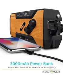 Check spelling or type a new query. Emergency Solar Crank Portable Radio Fospower