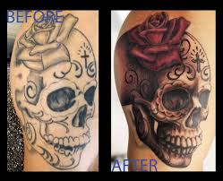 Black And White Realistic Sugar Skull Tattoo Sugar Skull Fix And Fill Skull Tattoo Sugar Skull Tattoos Flower Tattoo Hand