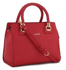 Liu Jo Satchel Manhattan Red Geflochtene Henkel Rot Gold Taschen Damen Taschen Damen