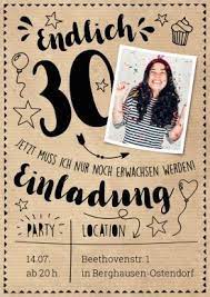 Weitere ideen zu einladungen, einladungskarten, geburtstag. Endlich 30 Tolle Trendy Einladungskarte Zum 30 Geburtstag Mit Foto Lustigem Spruch U Einladung 30 Geburtstag Einladungskarten Geburtstag Einladung Geburtstag