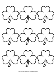 Embed this art into your website: Simple Shamrock Outline 9 Coloring Page Free Printable Pdf From Primarygames