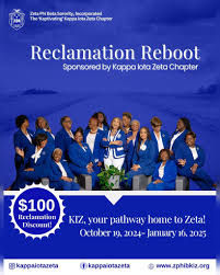 No matter how long you've been away, “The Time is Now” to come back home!  We are sooooo excited to announce that the 'Kaptivating' Kappa Iota Zeta  Chapter is offering a discount
