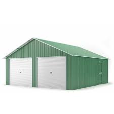 Da 20,00 € a 100,00 € al mq. Container Capanno In Acciaio Box Garage Auto In Lamiera Deposito Con Doppia Saracinesca 664x721cm X H372cm