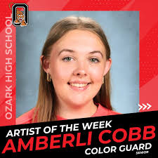 Its time again to honor some our awesome students! This week's Artist &  Tiger of the Week are Amberli Cobb & Blake Herring. Amberli is one of  Ozark's talented members of color