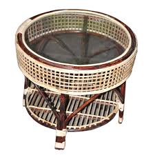 Legs are splayed and are. Cane Buty Cane Tea Table Coffee Table Glass Top Round Amazon In Home Kitchen