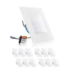 Parmida 12 Pack 6 Inch Dimmable Led Square Retrofit Recessed Downlight 12w 100w Replacement 950lm 5000k Day Ceiling Can Lights Can Lights Dimmable Led