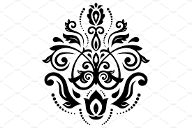 Black And White Floral Pattern Png Damask Vector Pattern Orient Background Vector Pattern Traditional Ornaments Damask