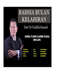 Ini adalah hasil kajian dari dato' dr. Personaliti Berdasarkan Tarikh Lahir Flip Ebook Pages 1 15 Anyflip Anyflip