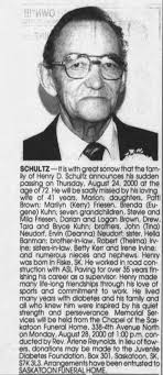 Obituary for Henry u. SCHULTZ (Aged 72)