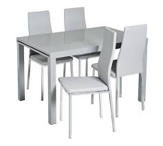 Buy Hygena Anton Extendable Glass Table 4 Chairs Grey Dining Sets Argos Gray Dining Chairs Argos Home Extending Table