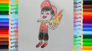 Cara melukis boboiboy frostfire dengan mudah!!!! How To Draw Boboiboy Fire Boboiboy Api From Boboiboy Galaxy Learn Colors For Kids Youtube